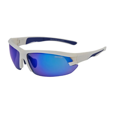 Men's Sinner Sunglasses - Sinner Speed. Matte White - Blue Revo